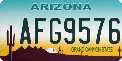 AZ license plate AFG9576