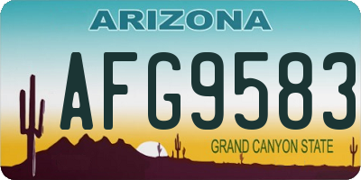 AZ license plate AFG9583