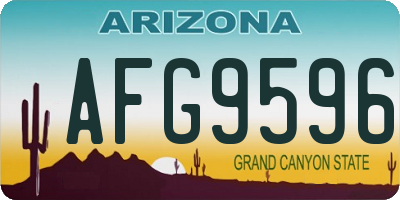 AZ license plate AFG9596