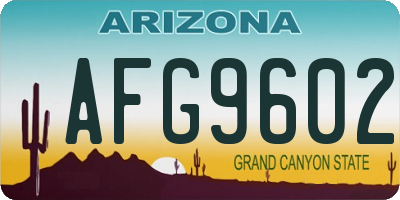 AZ license plate AFG9602