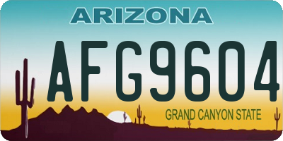 AZ license plate AFG9604