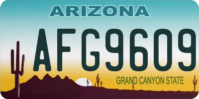 AZ license plate AFG9609