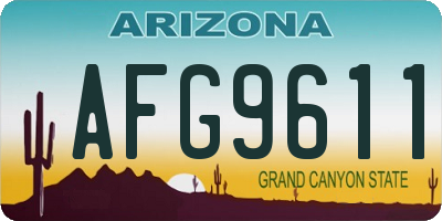 AZ license plate AFG9611