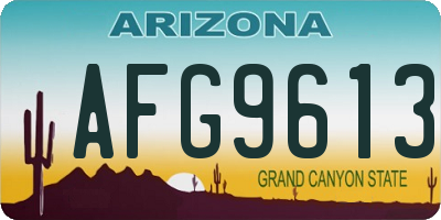 AZ license plate AFG9613