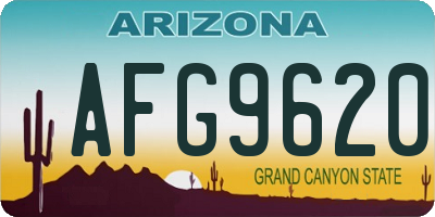 AZ license plate AFG9620