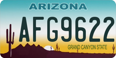 AZ license plate AFG9622