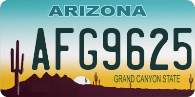 AZ license plate AFG9625