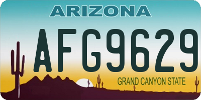 AZ license plate AFG9629