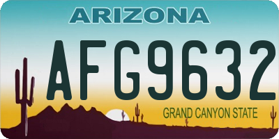 AZ license plate AFG9632