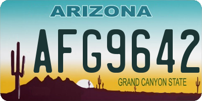 AZ license plate AFG9642