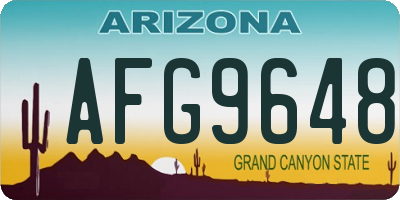 AZ license plate AFG9648