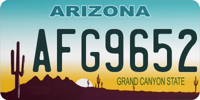 AZ license plate AFG9652