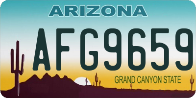 AZ license plate AFG9659