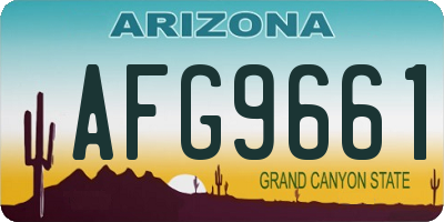 AZ license plate AFG9661