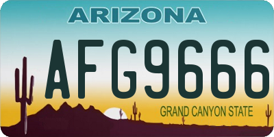 AZ license plate AFG9666