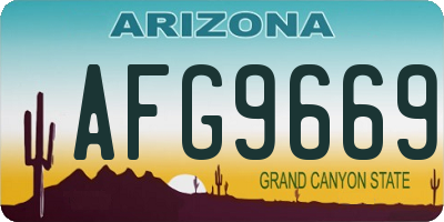 AZ license plate AFG9669
