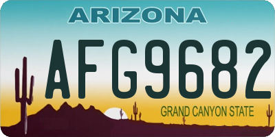 AZ license plate AFG9682