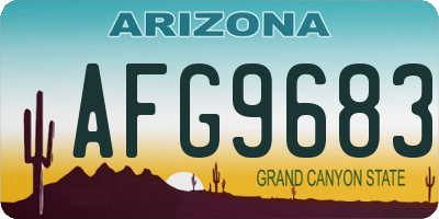 AZ license plate AFG9683