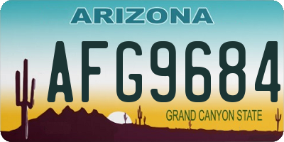 AZ license plate AFG9684