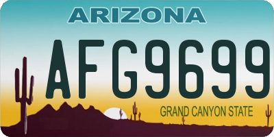 AZ license plate AFG9699