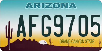 AZ license plate AFG9705