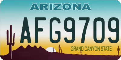 AZ license plate AFG9709