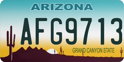 AZ license plate AFG9713