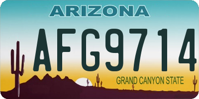 AZ license plate AFG9714