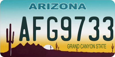 AZ license plate AFG9733