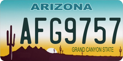 AZ license plate AFG9757