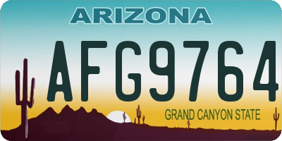 AZ license plate AFG9764