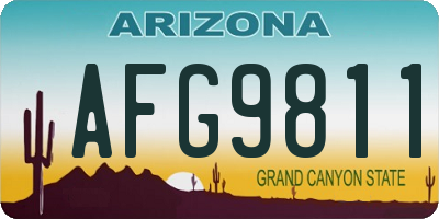 AZ license plate AFG9811