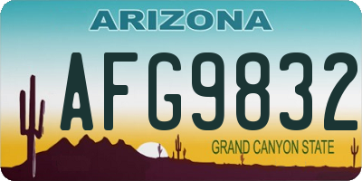 AZ license plate AFG9832