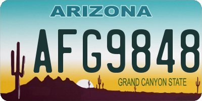 AZ license plate AFG9848