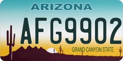 AZ license plate AFG9902