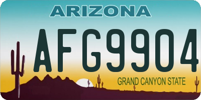 AZ license plate AFG9904