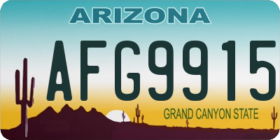 AZ license plate AFG9915