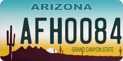 AZ license plate AFH0084