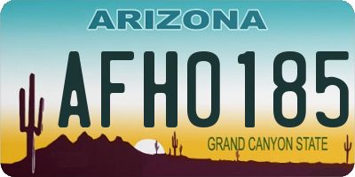 AZ license plate AFH0185