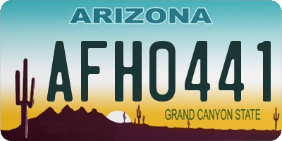 AZ license plate AFH0441