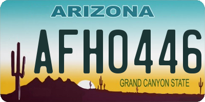 AZ license plate AFH0446