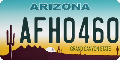 AZ license plate AFH0460