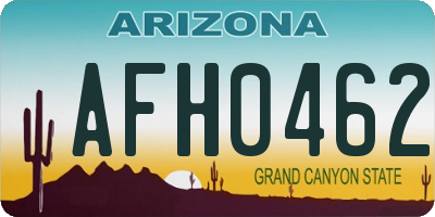 AZ license plate AFH0462