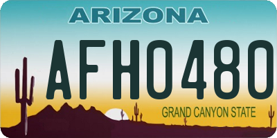 AZ license plate AFH0480