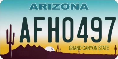 AZ license plate AFH0497