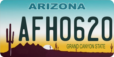 AZ license plate AFH0620