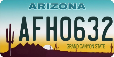 AZ license plate AFH0632