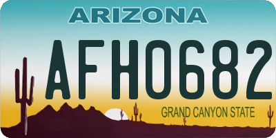 AZ license plate AFH0682