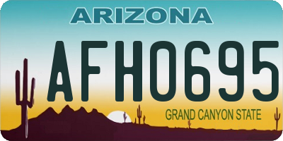 AZ license plate AFH0695
