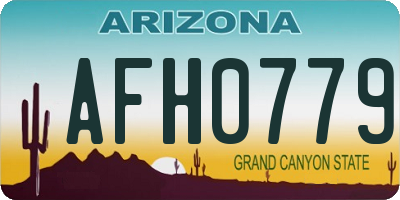 AZ license plate AFH0779